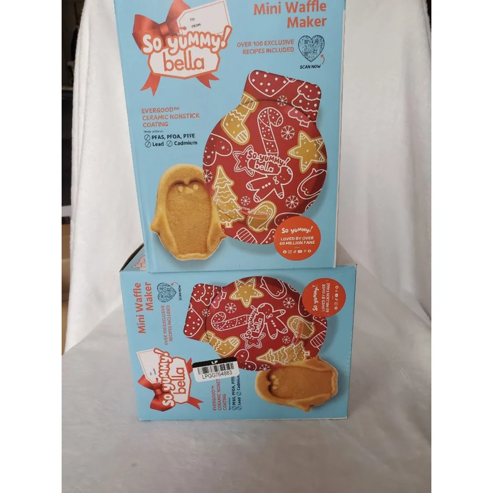 Holiday Waffles, So yummy! bella Mini Waffle Maker Red Kitchen Tool
